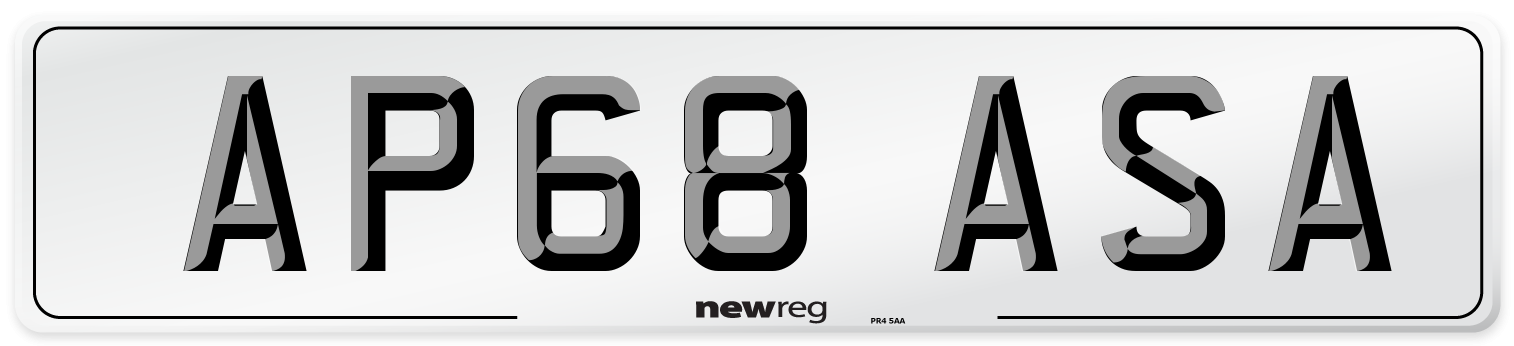AP68 ASA Number Plate from New Reg